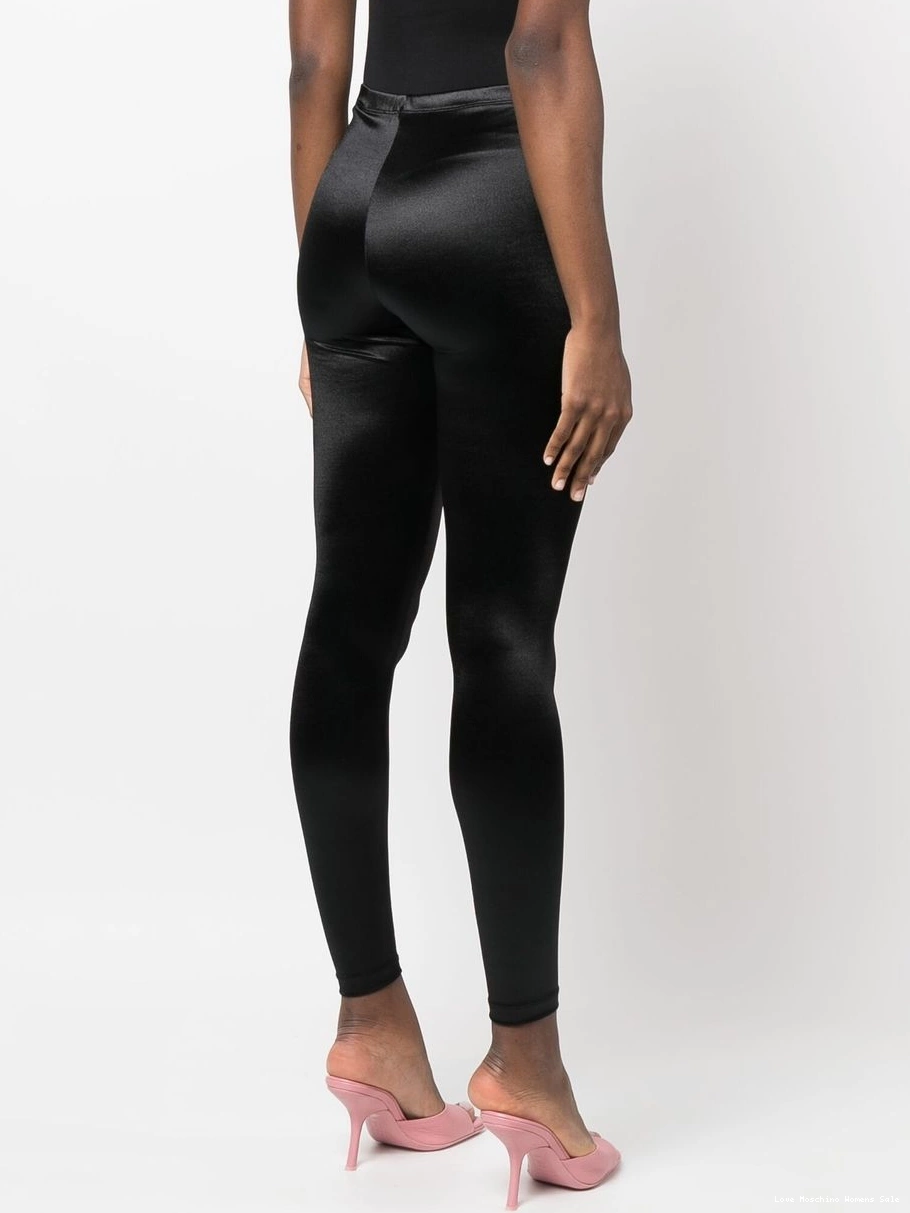 Cheap Moschino print satin-finish logo Love Women leggings 0404